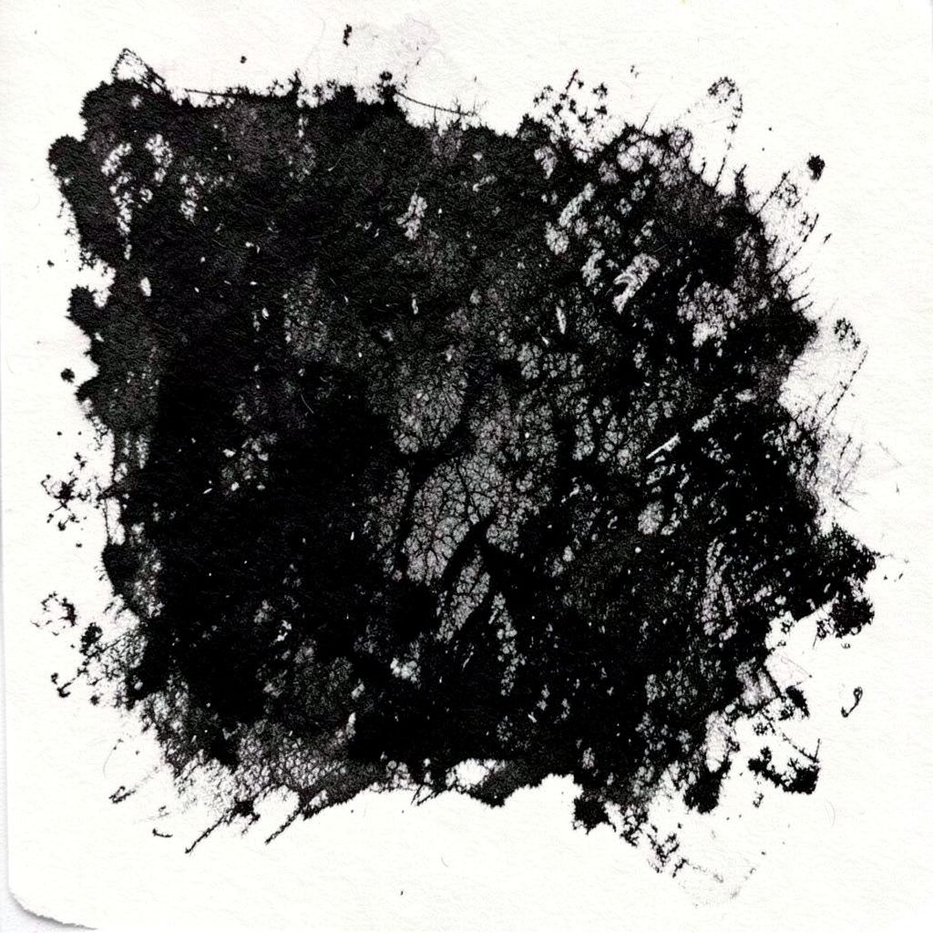 A charcoal drawing of a hand writing on a form, the paper catching light, with dark cross-hatched shadows around the edges.